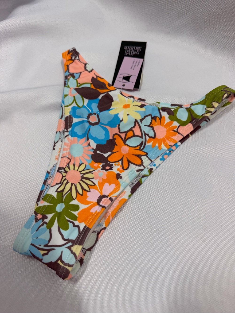 NWT Wild Fable | Super Cheeky Floral Swim Bottoms Multicolored Women's Size XXS - Picture 2 of 10